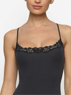 Cami Lace Trimmed bodysuit “skims fits every body dupe” by Abercrombie